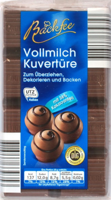 Backfee Vollmilch Kuvertüre