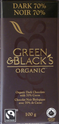 Green & Black's Organic Dark Chocolate (70%)