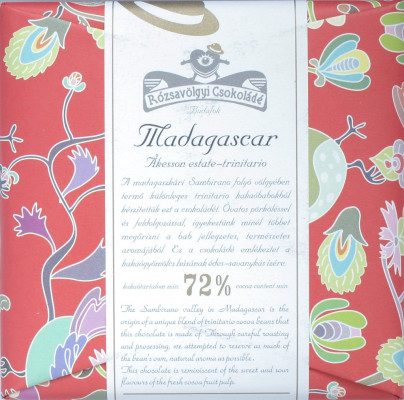 Rózsavölgyi Csokoládé Madagascar 72%