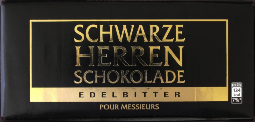 Schwarze Herren Schokolade