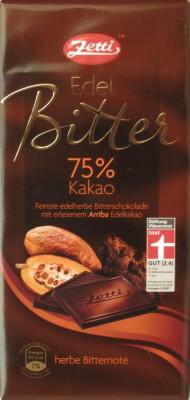 Zetti Edel Bitter, 75% Kakao