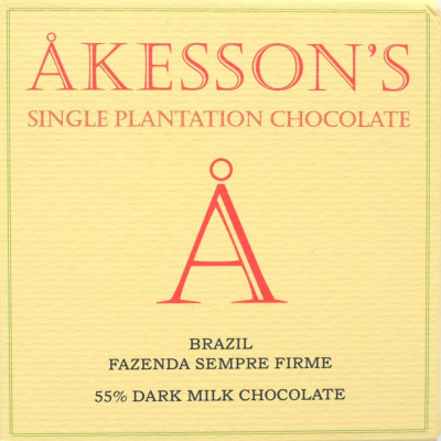 Åkesson's Brazil Fazenda Sempre Firme 55% Dark Milk Chocolate