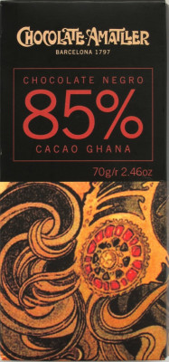 Amatller Chocolate Negro 85% Cacao Ghana
