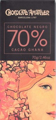 Amatller Chocolate Negro 70% Cacao Ghana