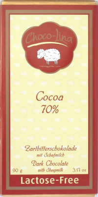 Choco-Lina Zartbitterschokolade mit Schafmilch