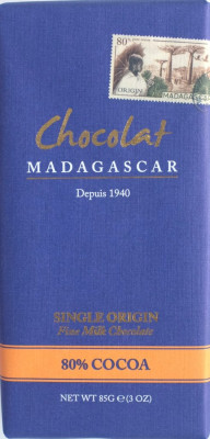 Chocolat Madagascar Fine Milk Chocolate 80%