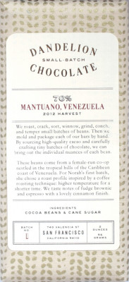 Dandelion 70% Mantuano, Venezuela