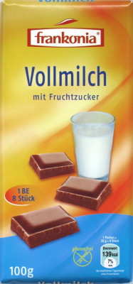 Frankonia Vollmilch mit Fruchtzucker