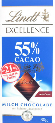 Lindt Excellence 55% Milch Chocolade