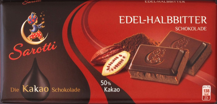 Sarotti Edel-Halbbitter Schokolade