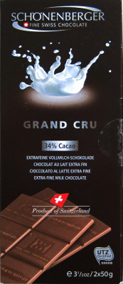 Schönenberger Grand Cru 34% Cacao