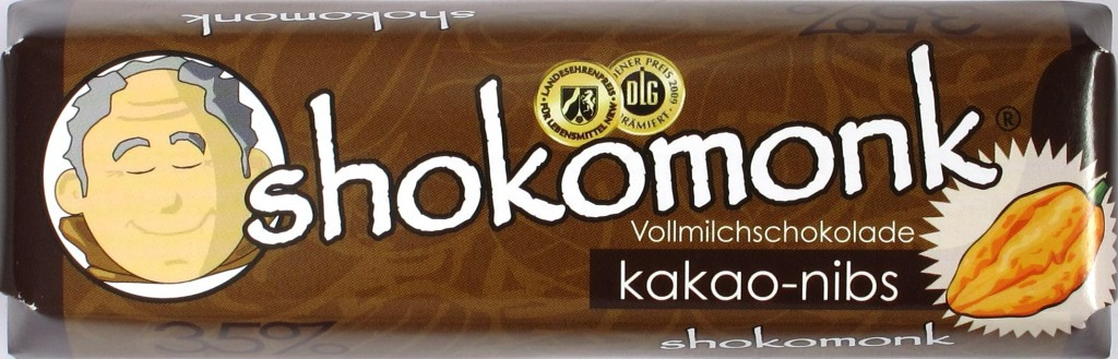 Shokomonk Vollmilchschokolade Kakao-Nibs