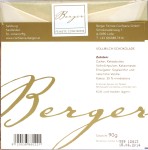 Confiserie Berger, Vollmilchschokolade 35%, Rückseite