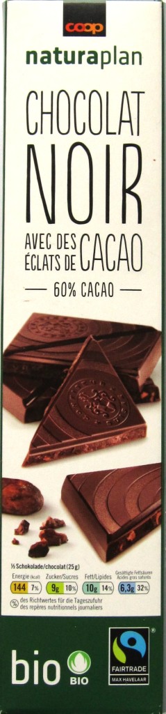 Vorderseite: Coop Naturaplan Bio Dunkle Schokolade 60%