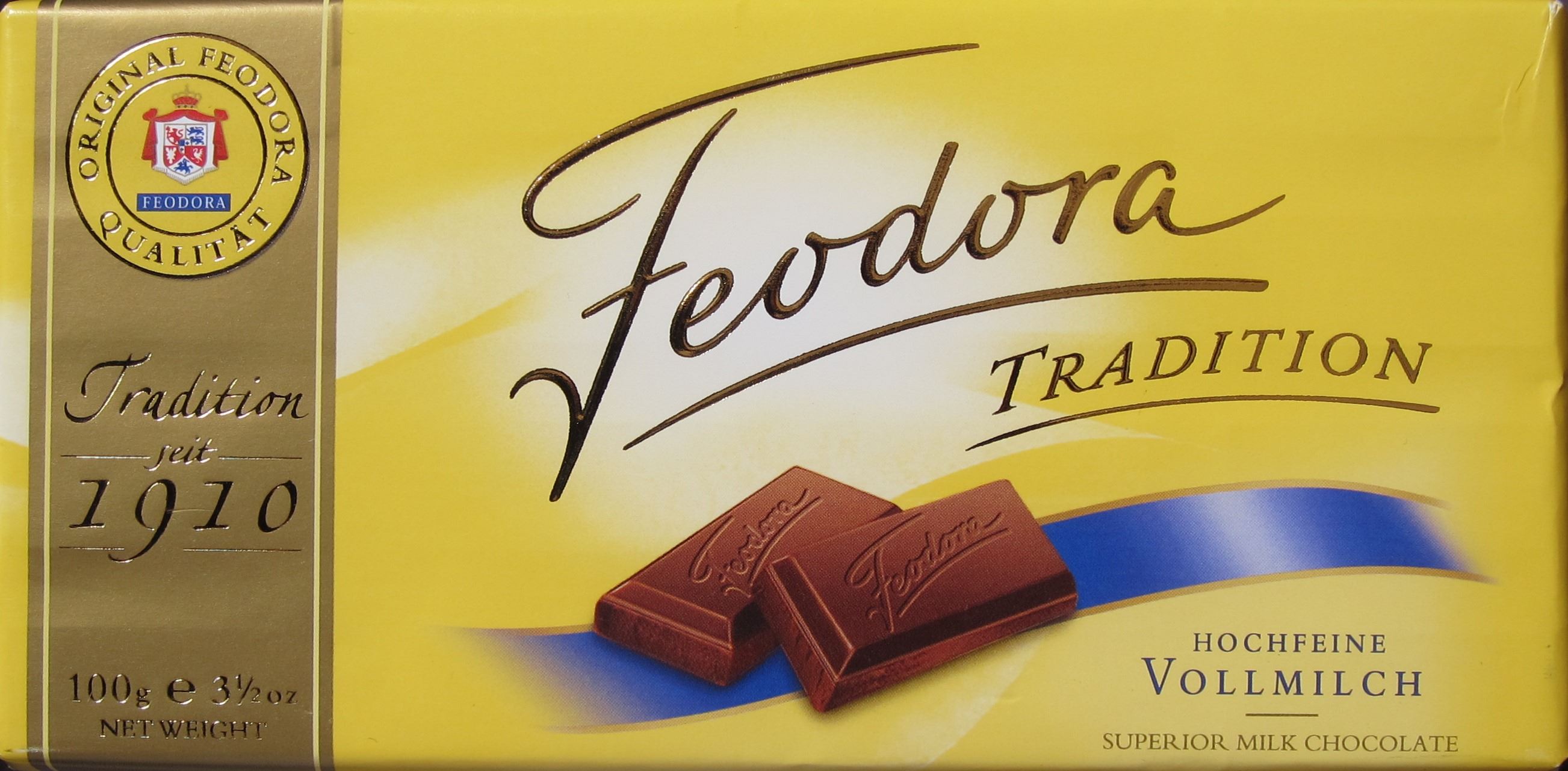 Feodora Vollmilch-Hochfein-Chocolade - Vorderseite