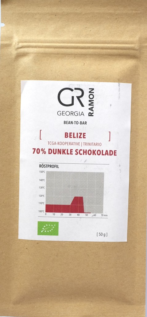 Vorderseite: Georgia Ramon, 70% Belize-Schokolade