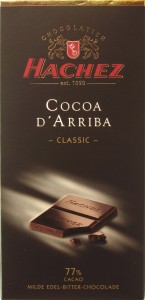 Hachez-Chocolade, 77%, Ecuador, Arriba-Kakao