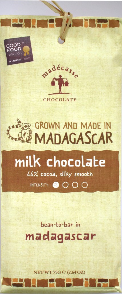 Madécasse 44%-Milchschokolade, Vorderseite