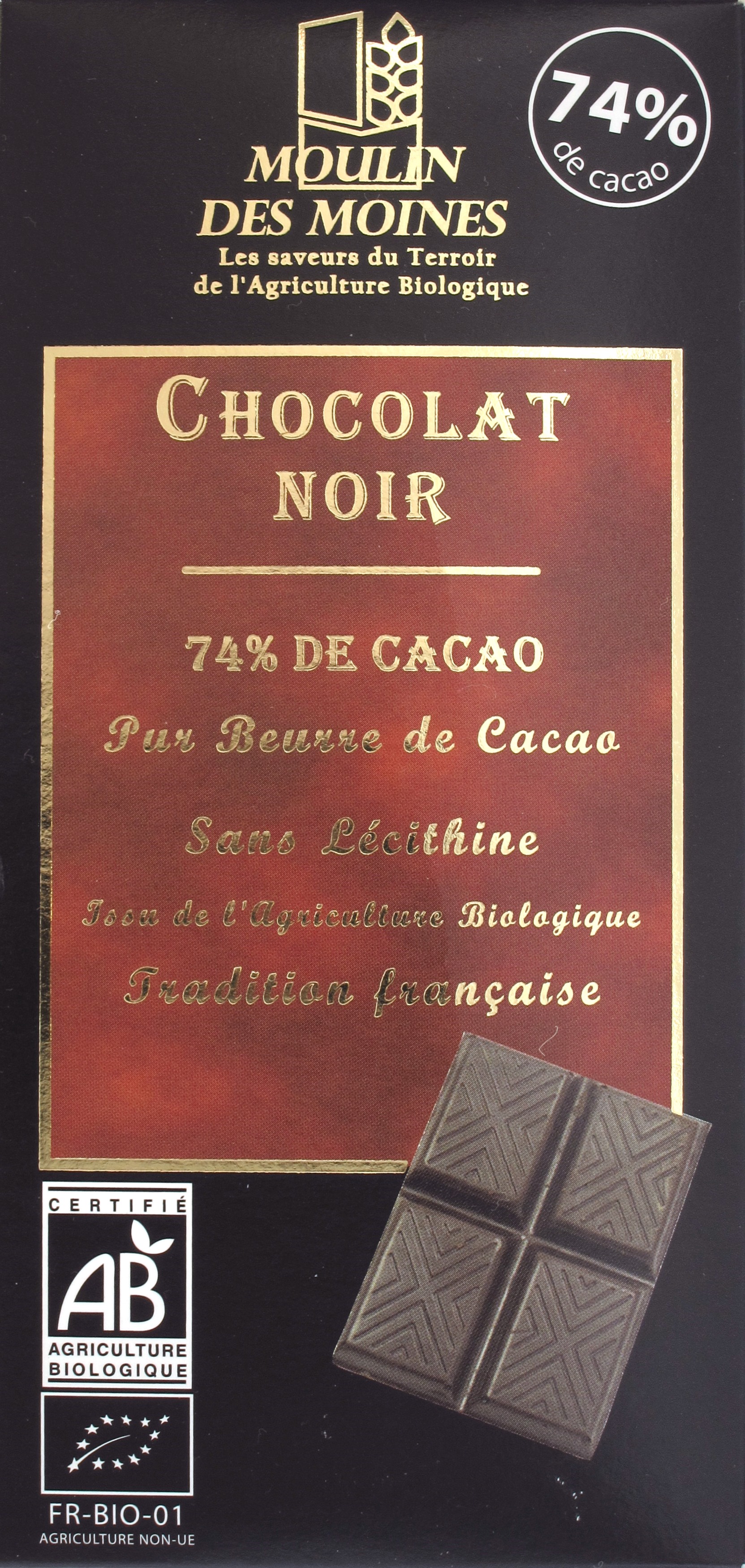 Moulin des Moines Chocolat Noir 74%