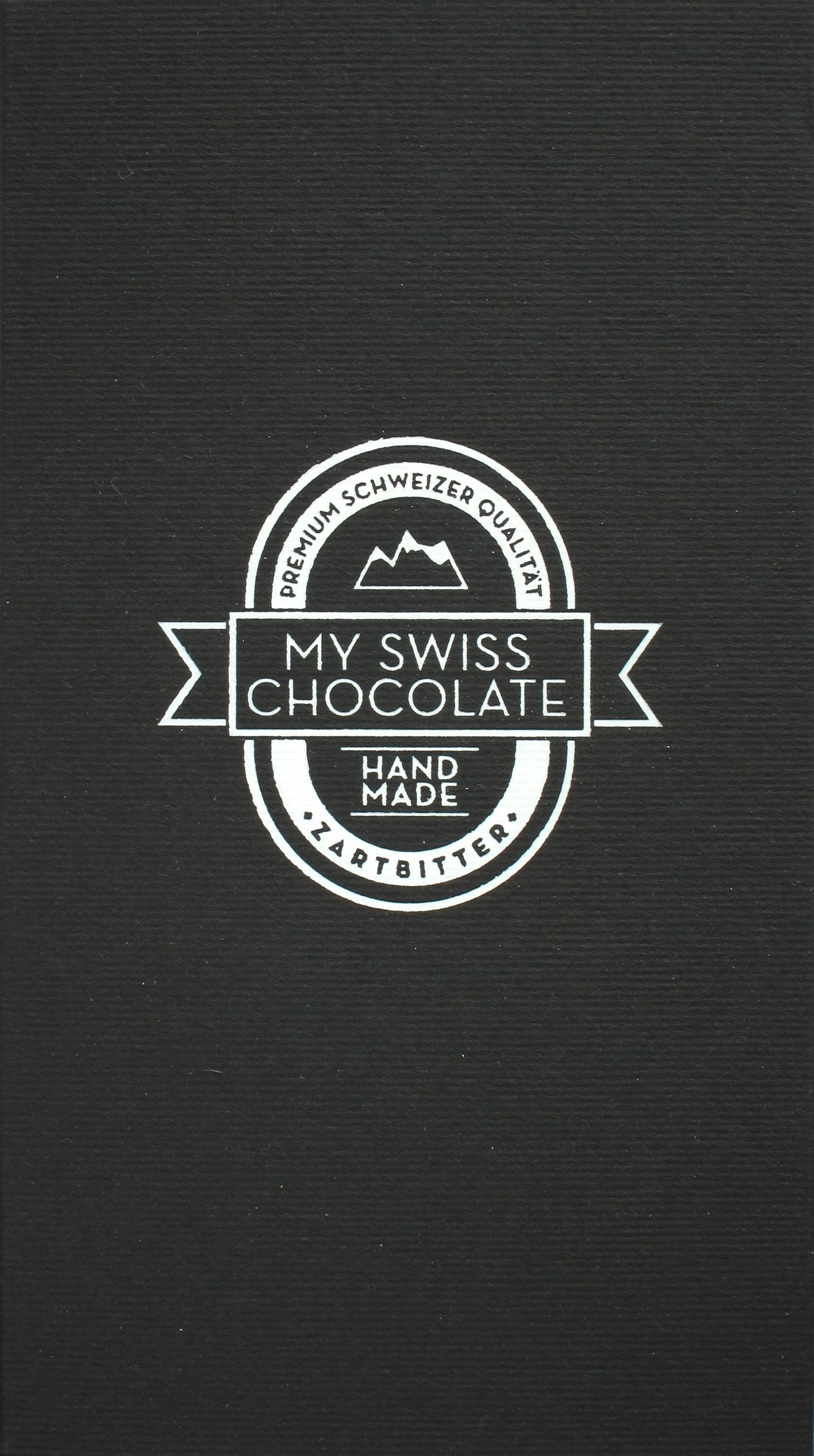 mySwissChocolate Zartbitterschokolade, Vorderseite