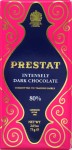 Vorderseite der Prestat 80% "Intensely Dark" Schokolade