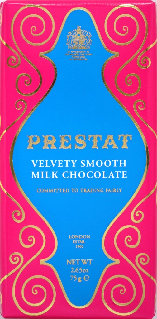 Prestat 32% Milchschokolade, Vorderseite