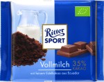 Ritter Sport Vollmilchschokolade Bio